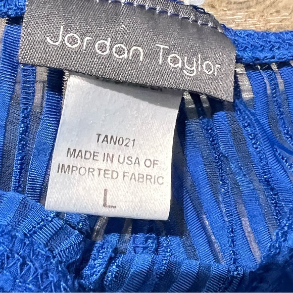 Jordan Taylor Royal Blue Beachwear Pants Pull-over Sheer Swim Bottom Cover-up L - Picture 8 of 10